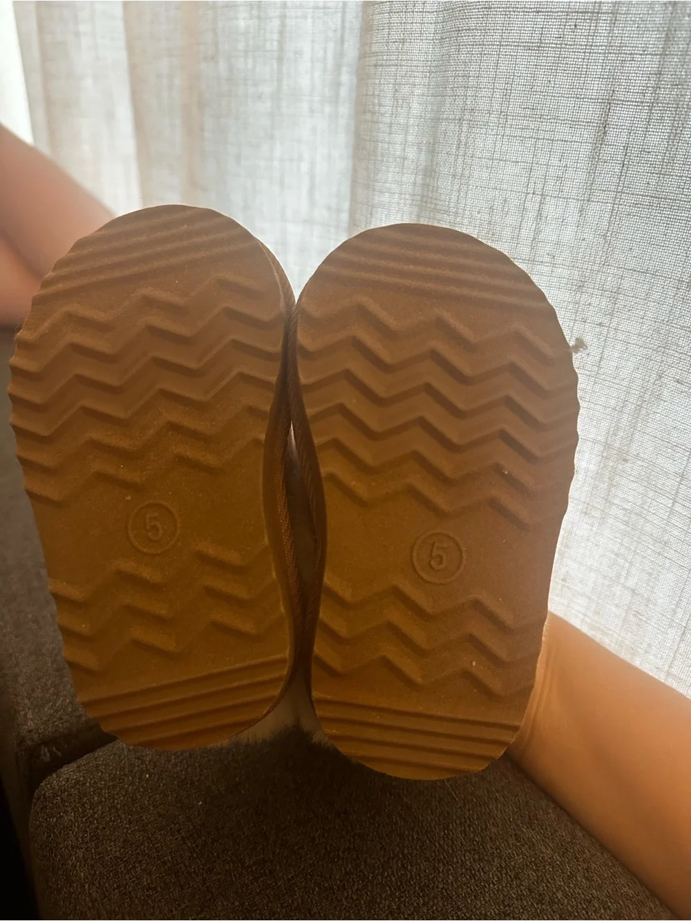 Target Cat and Jack Toddler Tan Faux Suede & Fur Sherpa Lining Slippers shoes